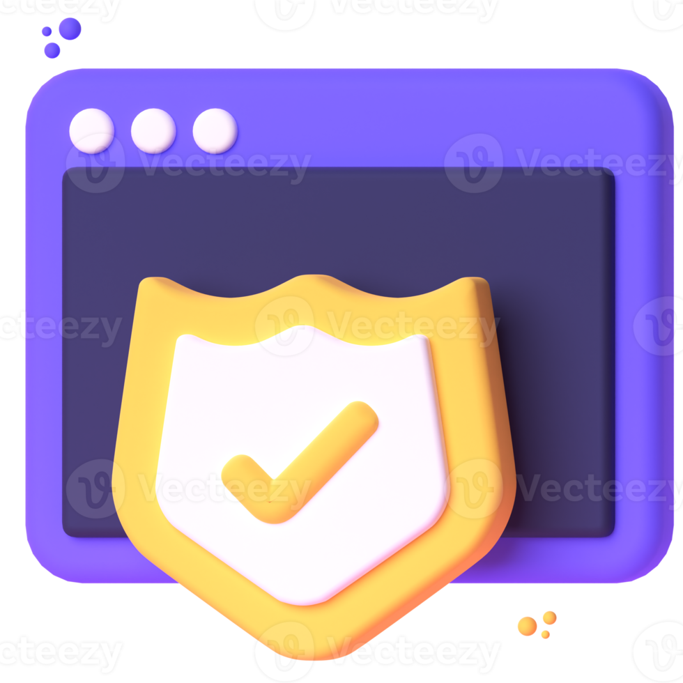 Antivirus in 3d render for graphic asset web presentation or other png
