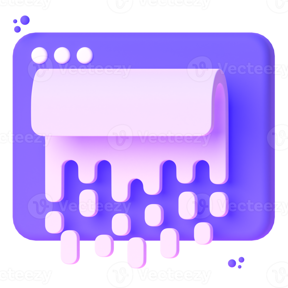 Destroy in 3d render for graphic asset web presentation or other png