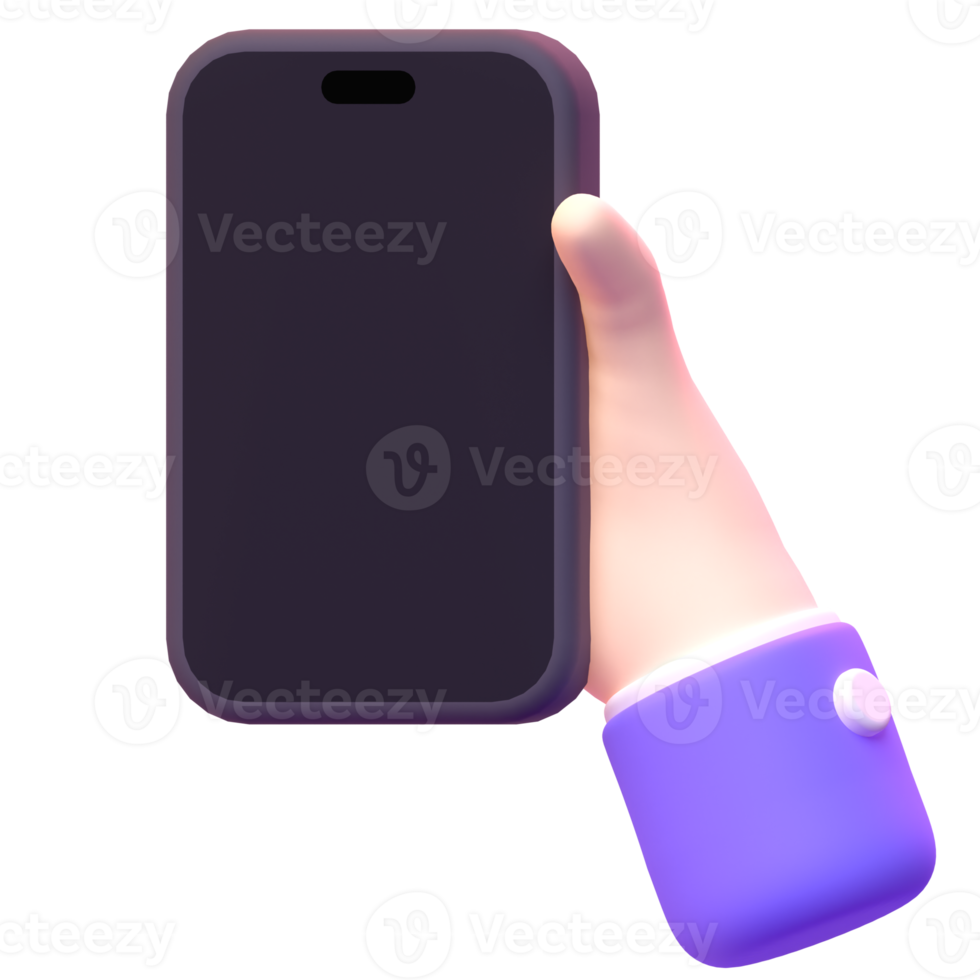 Device Phone in 3d render for graphic asset web presentation or other png