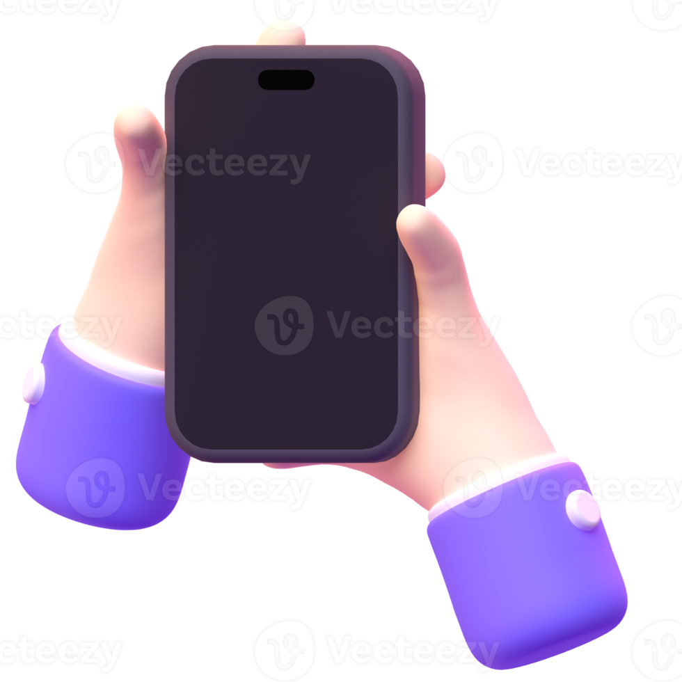 Device Phone in 3d render for graphic asset web presentation or other png