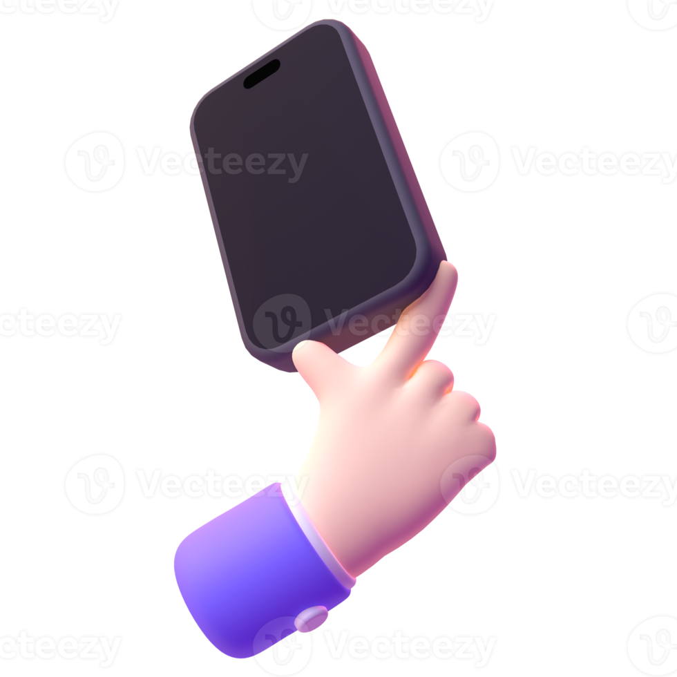 Gerätetelefon in 3D-Rendering für Webpräsentationen mit grafischen Assets oder andere png