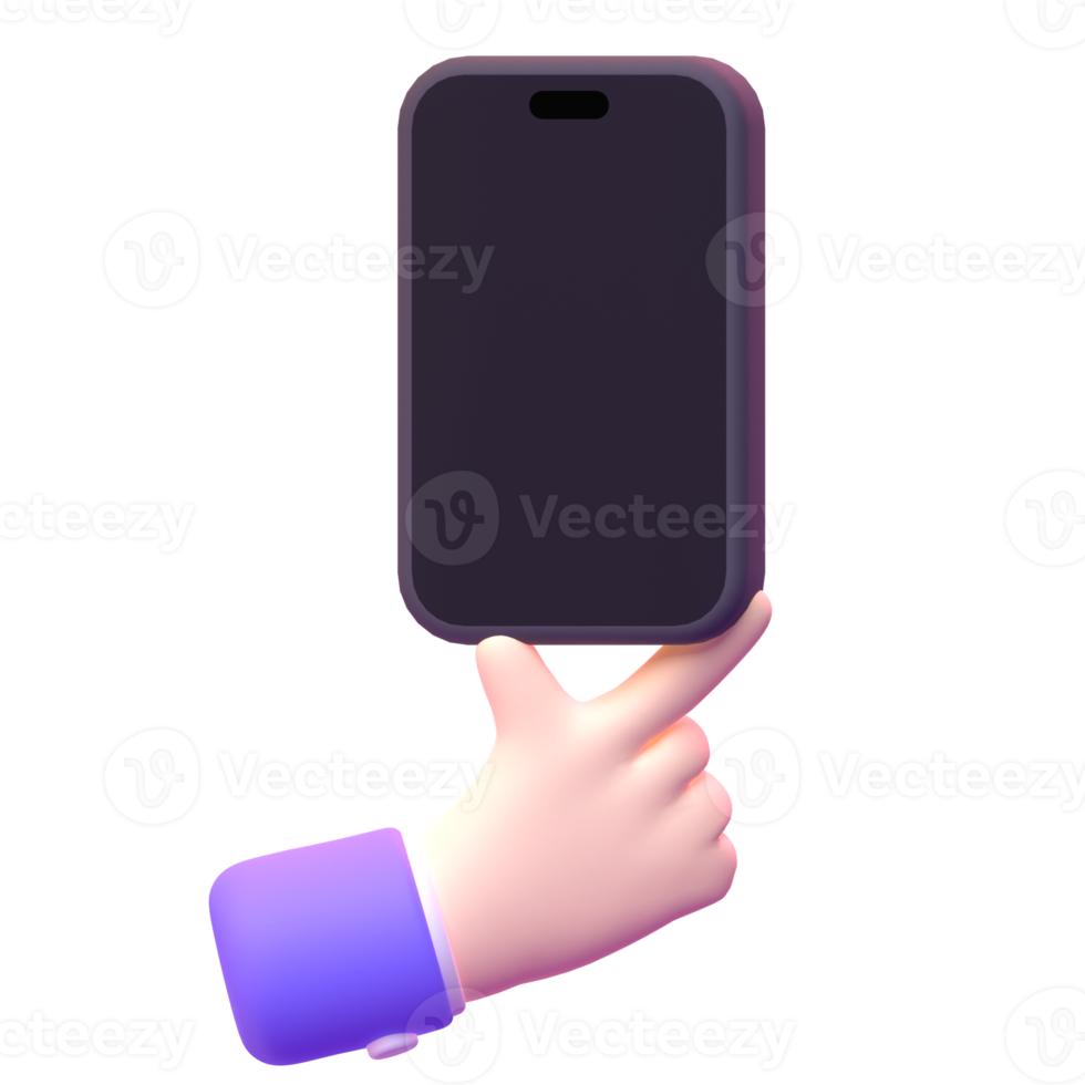 Device Phone in 3d render for graphic asset web presentation or other png