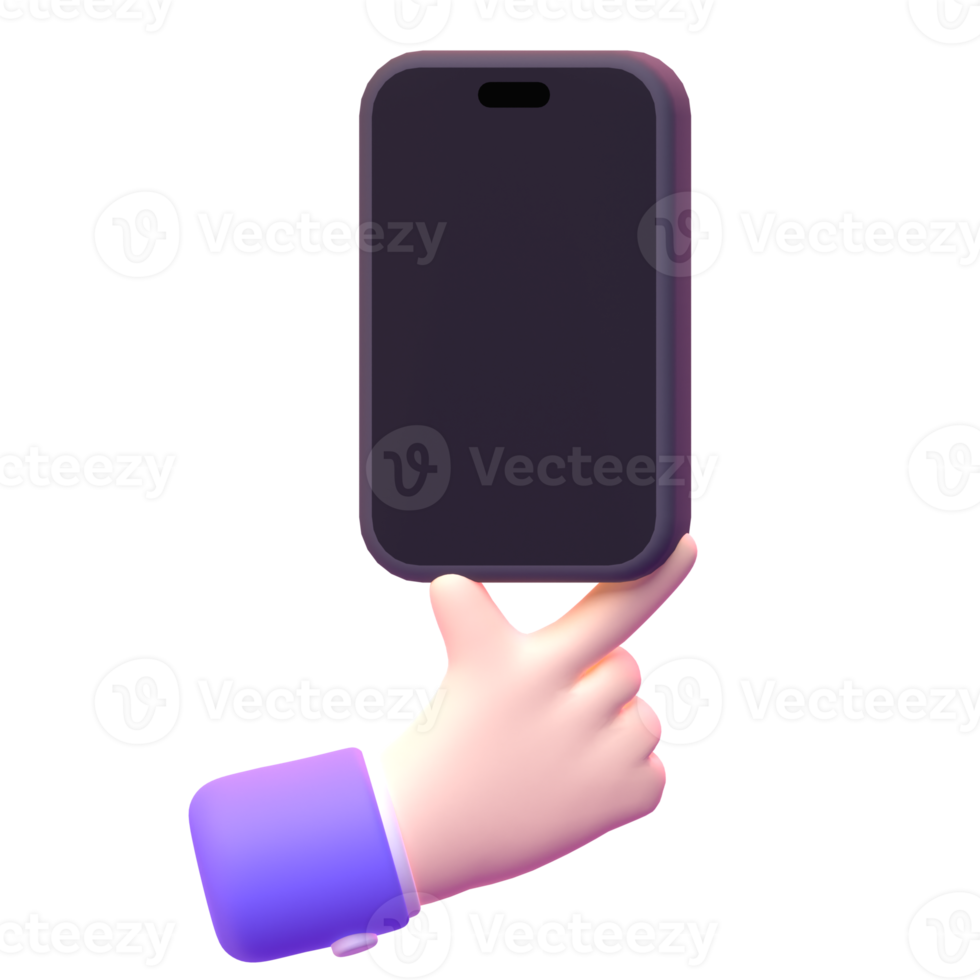 telefone do dispositivo em renderização 3d para apresentação na web de ativos gráficos ou outros png