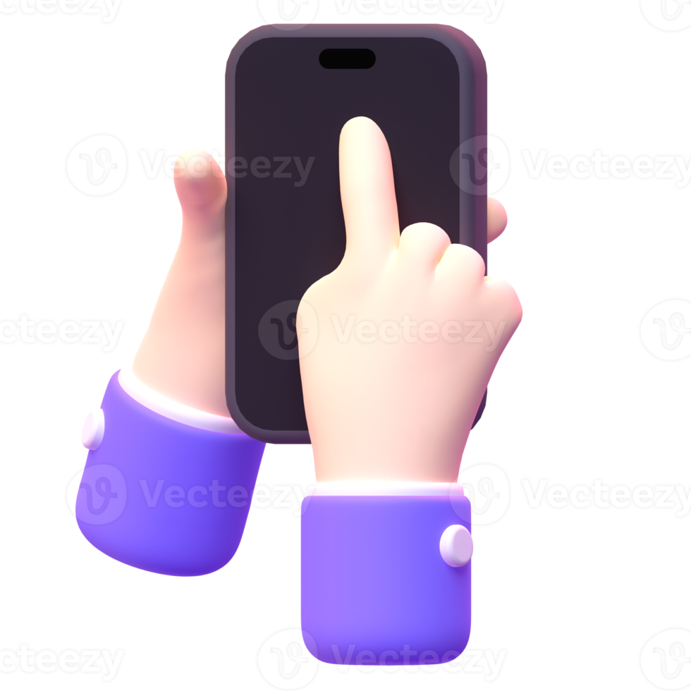 Device Phone in 3d render for graphic asset web presentation or other png