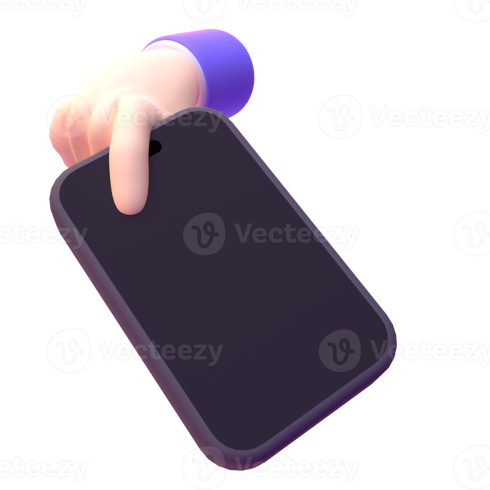 Device Phone in 3d render for graphic asset web presentation or other png