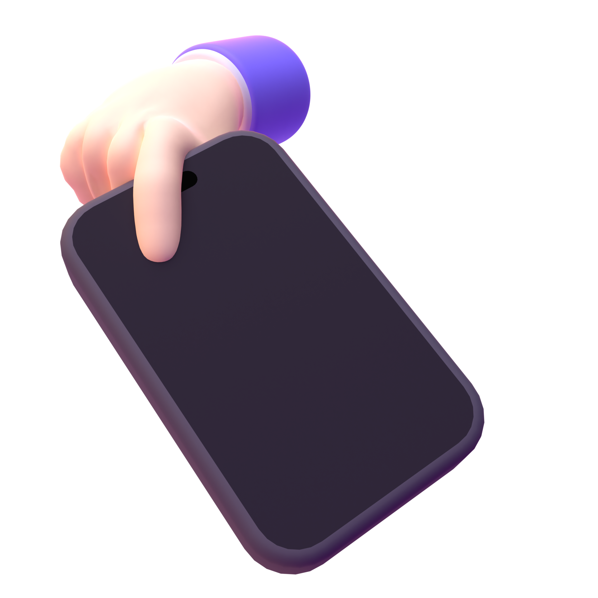Device Phone in 3d render for graphic asset web presentation or other
