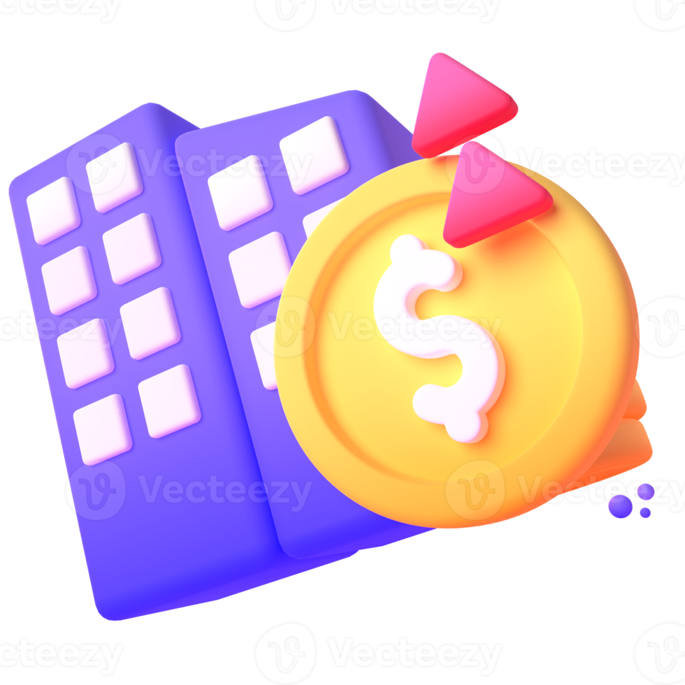 Rate  in 3d render for graphic asset web presentation or other png