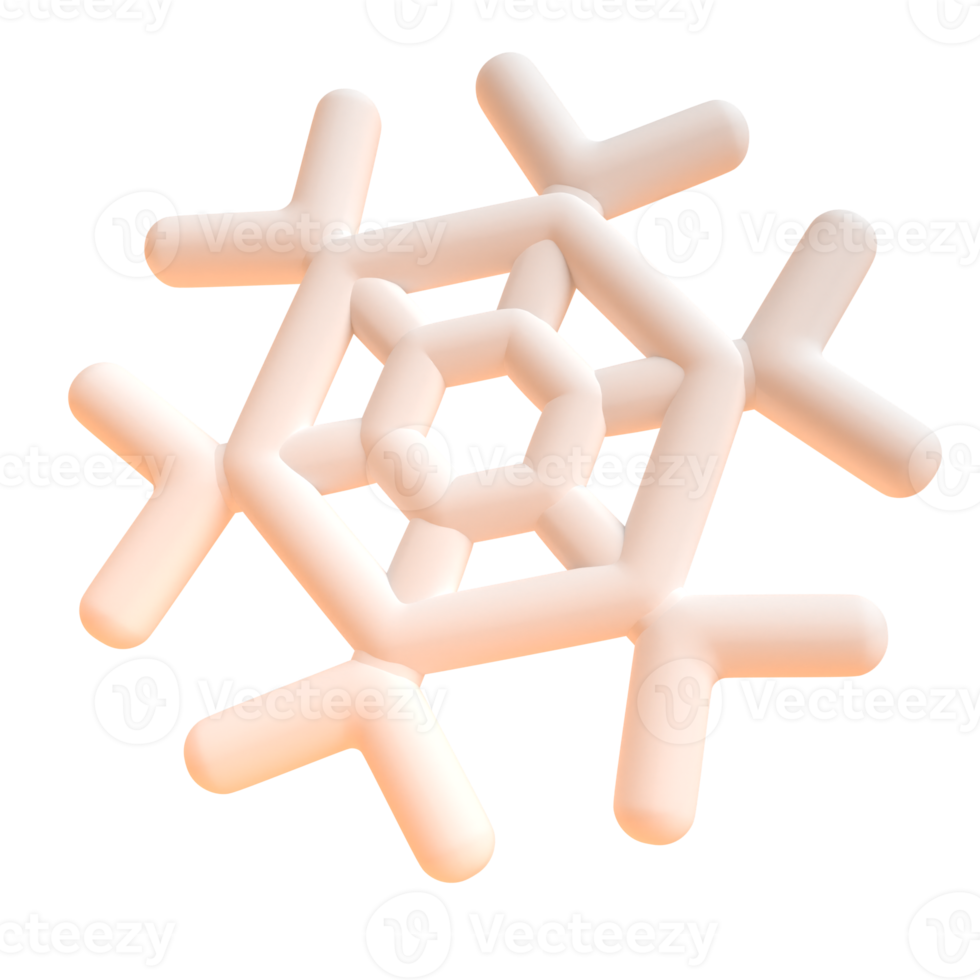 snö i 3d framställa för grafisk tillgång webb presentation eller Övrig png