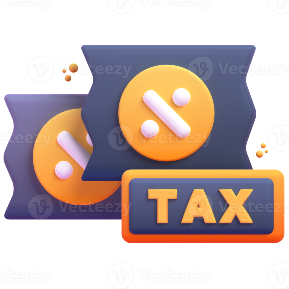 Voucer in 3d render for graphic asset web presentation or other png