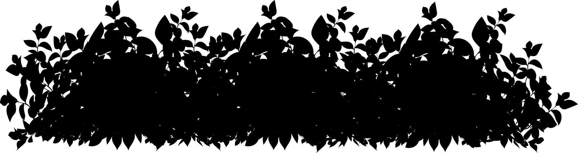 conjunto de plantas negras ornamentales en forma de seto. arbusto de jardín realista, arbusto de temporada, boj, follaje de arbusto de corona de árbol. vector