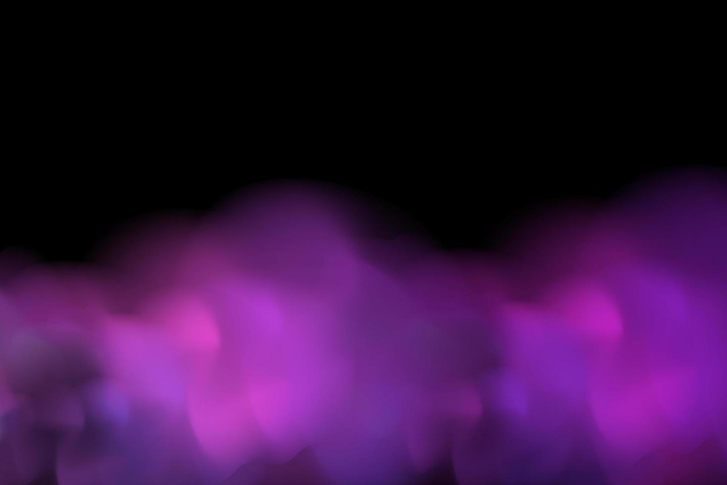 Realistic scary mystical fog in night Halloween. Purple poisonous gas, dust and smoke effect. vector