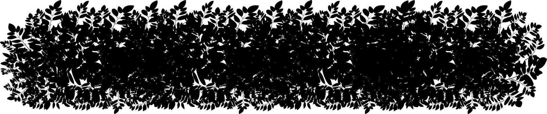 conjunto de plantas negras ornamentales en forma de seto. arbusto de jardín realista, arbusto de temporada, boj, follaje de arbusto de corona de árbol. vector