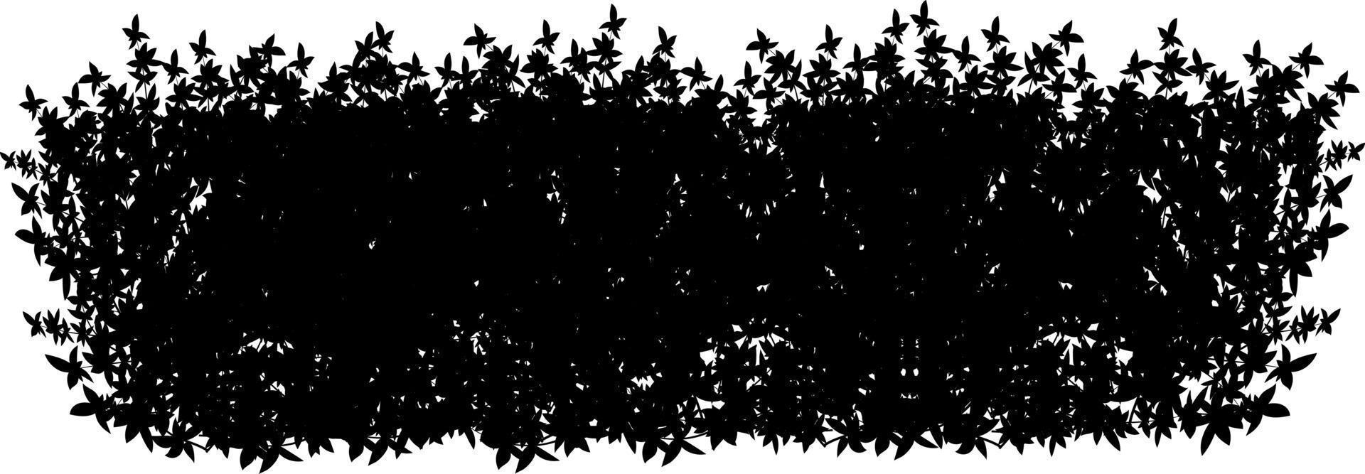Set of ornamental black plant in the form of a hedge.Realistic garden shrub, seasonal bush, boxwood, tree crown bush foliage. vector