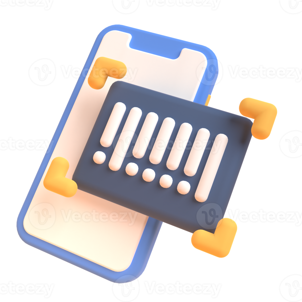 Code in 3d render for graphic asset web presentation or other png