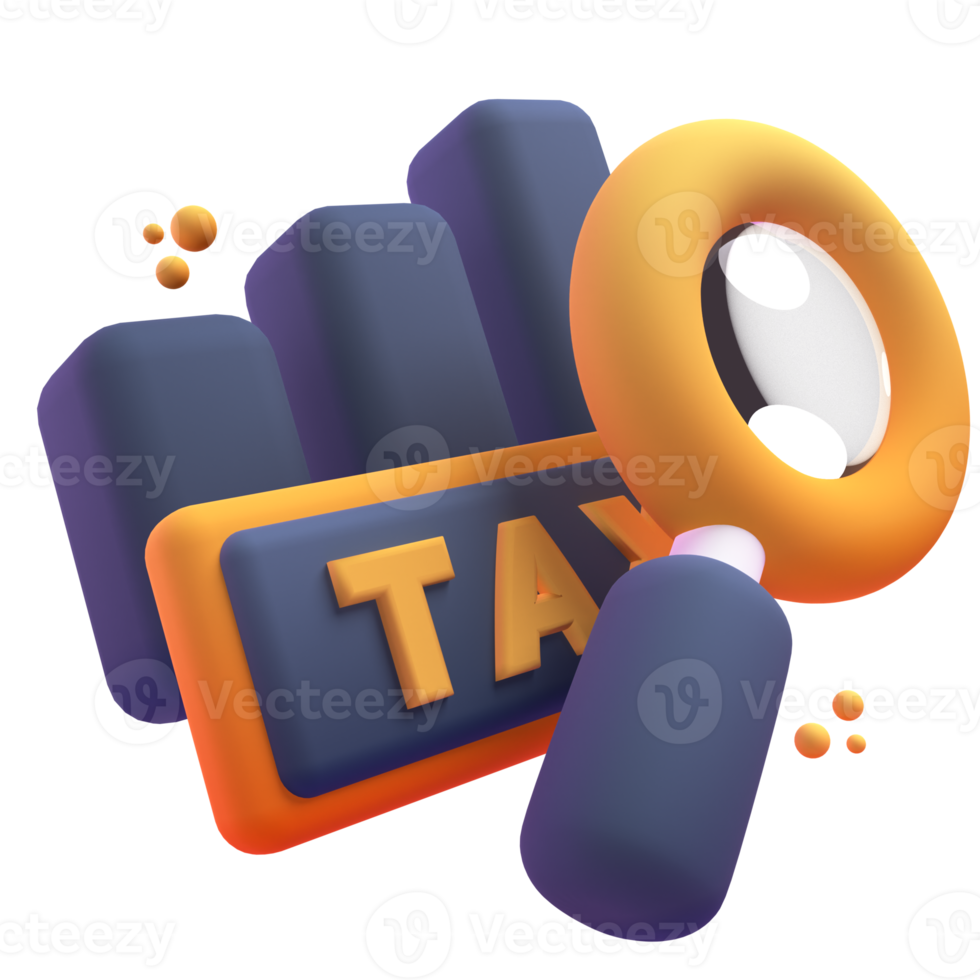 Data Research in 3d render for graphic asset web presentation or other png