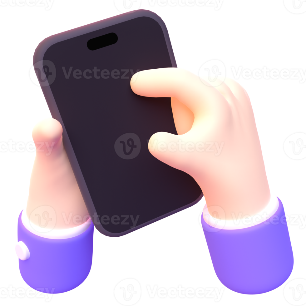 Device Phone in 3d render for graphic asset web presentation or other png