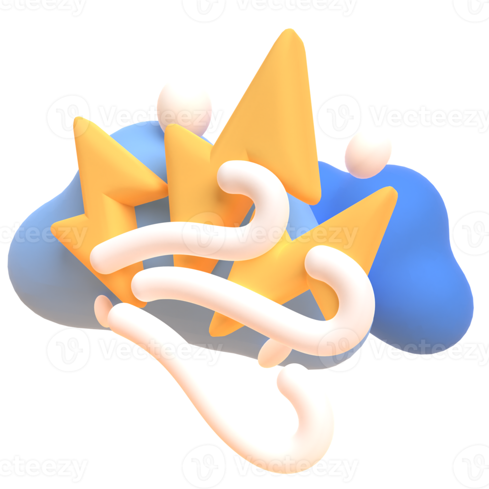 Storm in 3d render for graphic asset web presentation or other png
