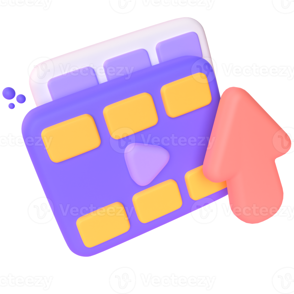 Upload Content  in 3d render for graphic asset web presentation or other png