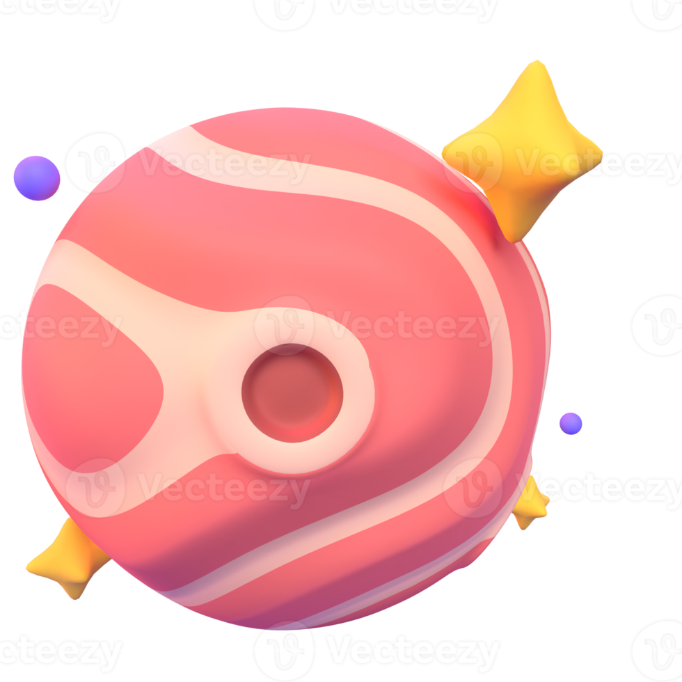 Venus in 3d render for graphic asset web presentation or other png