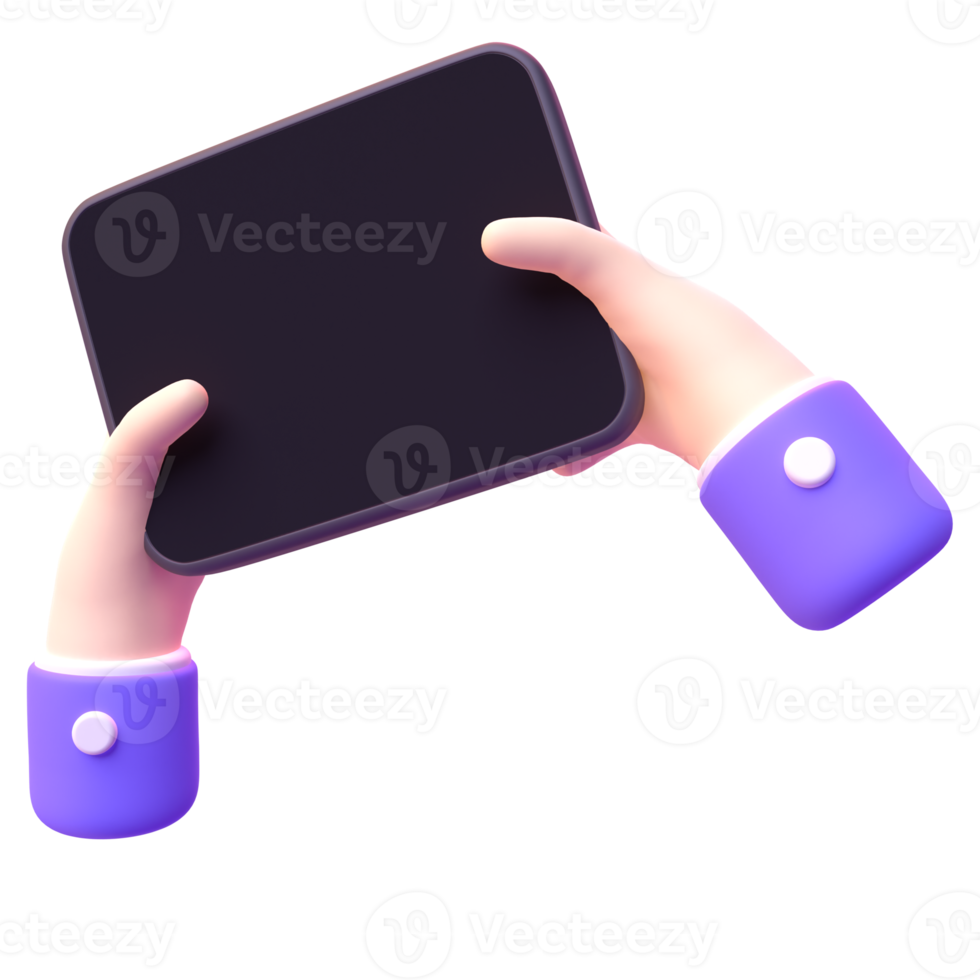 Device Phone in 3d render for graphic asset web presentation or other png