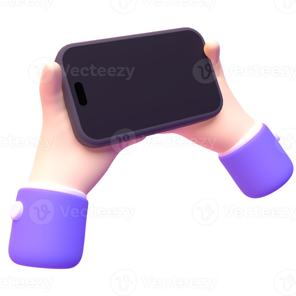 teléfono del dispositivo en renderizado 3d para presentación web de activos gráficos u otros png