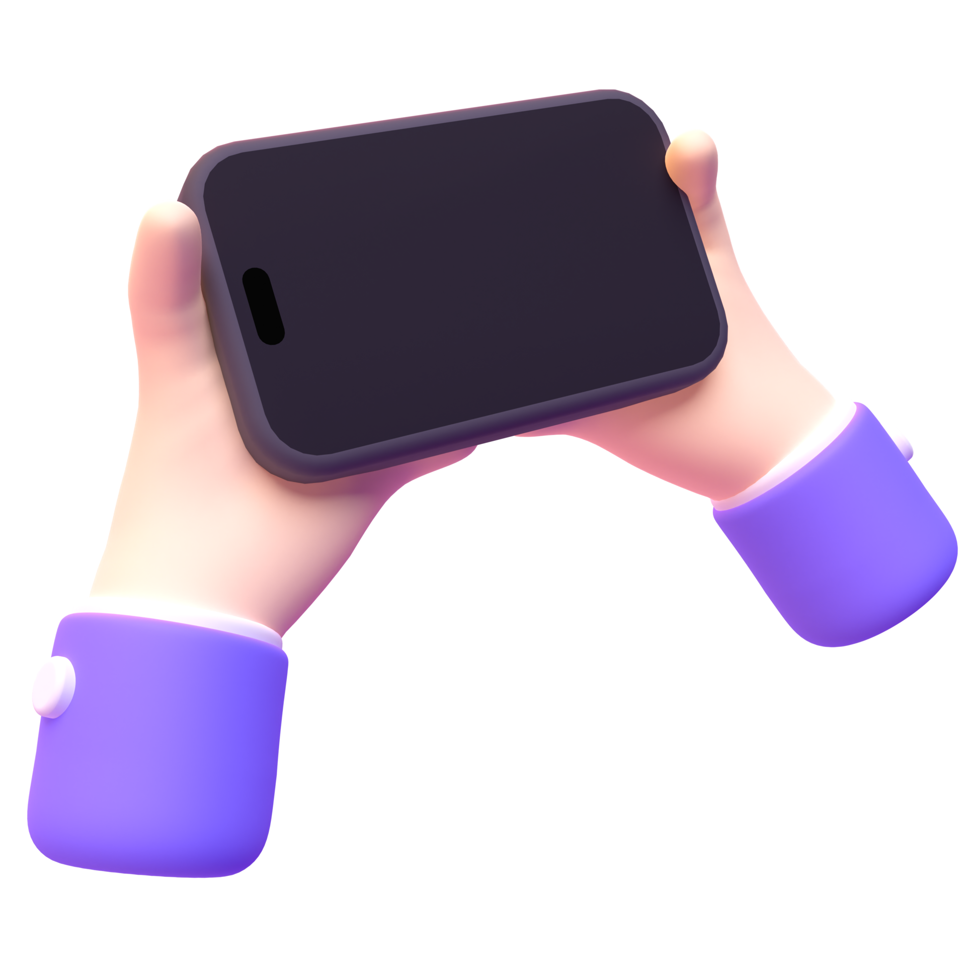Device Phone in 3d render for graphic asset web presentation or other