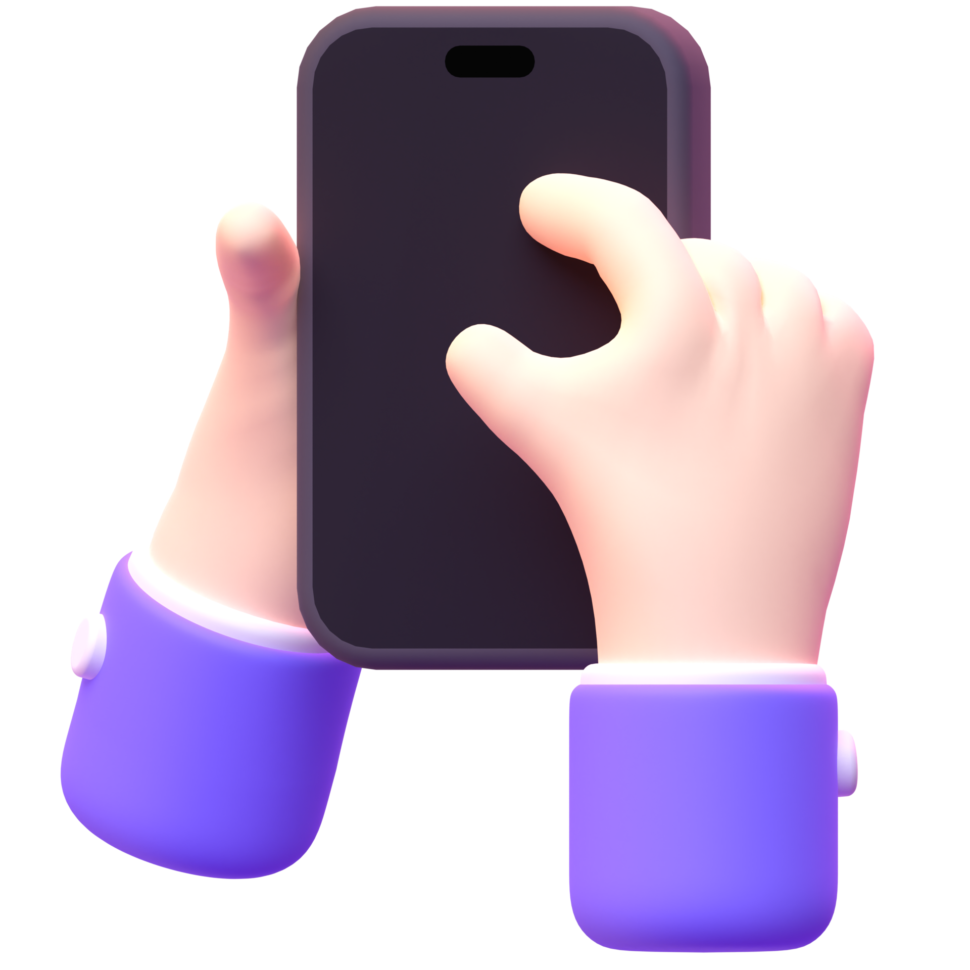 Device Phone in 3d render for graphic asset web presentation or other