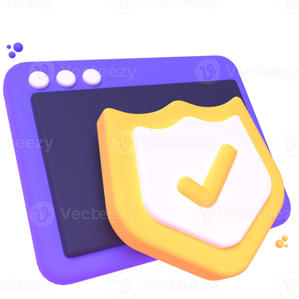 Antivirus in 3d render for graphic asset web presentation or other png