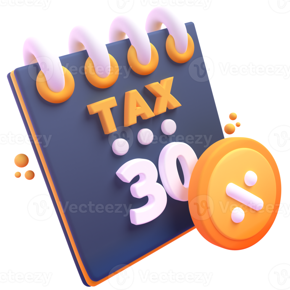 Date in 3d render for graphic asset web presentation or other png