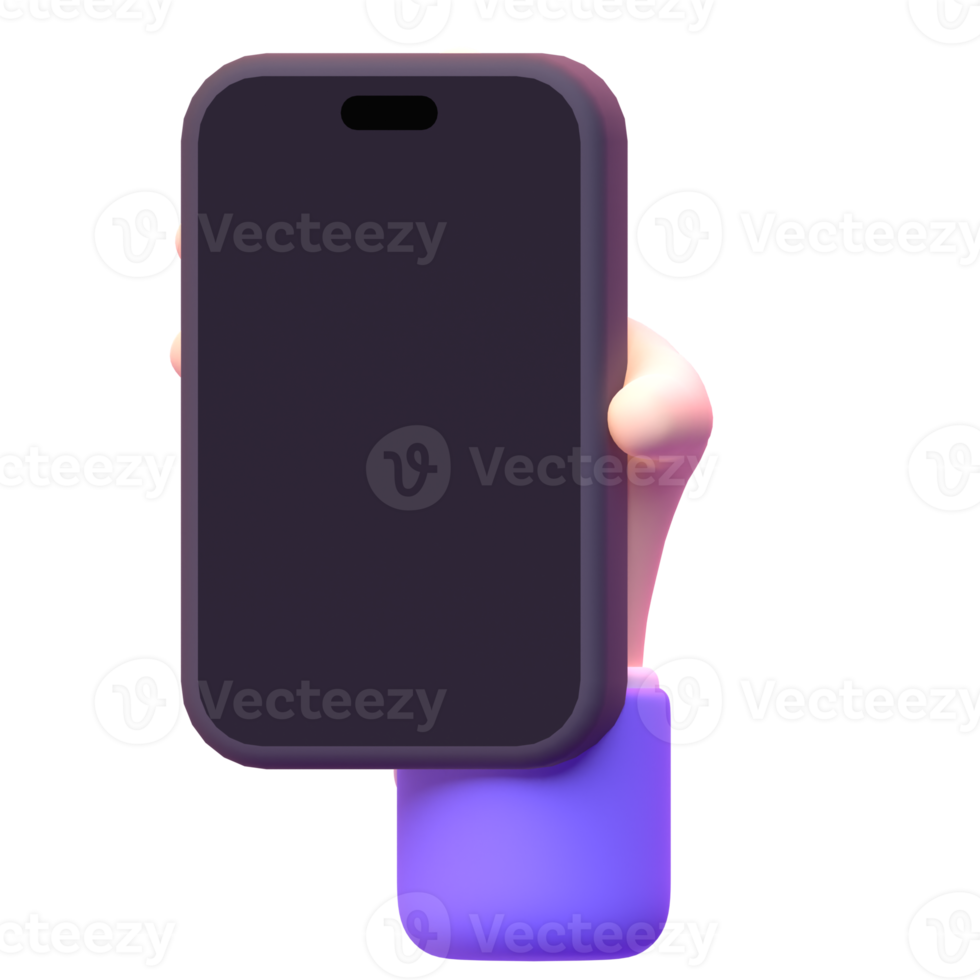 Device Phone in 3d render for graphic asset web presentation or other png