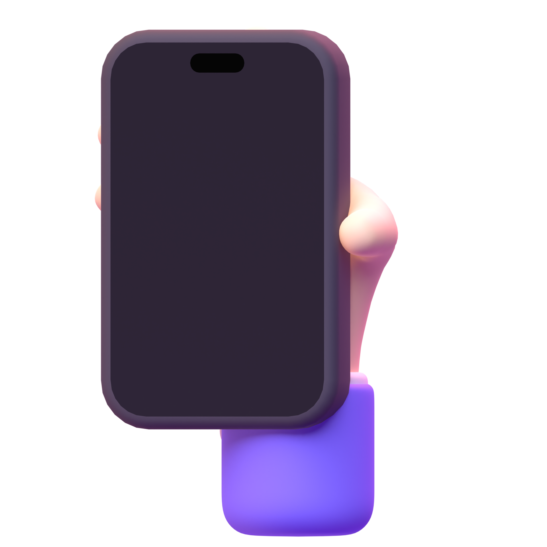 Device Phone in 3d render for graphic asset web presentation or other
