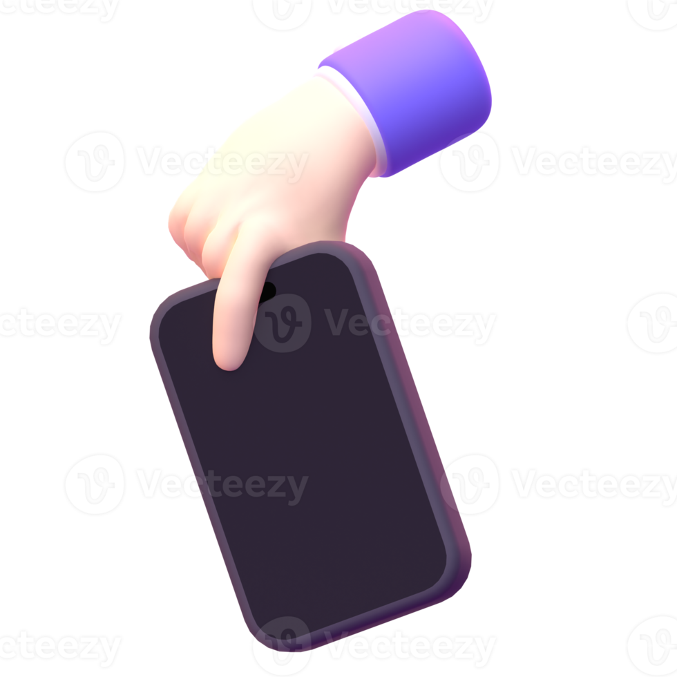 Gerätetelefon in 3D-Rendering für Webpräsentationen mit grafischen Assets oder andere png