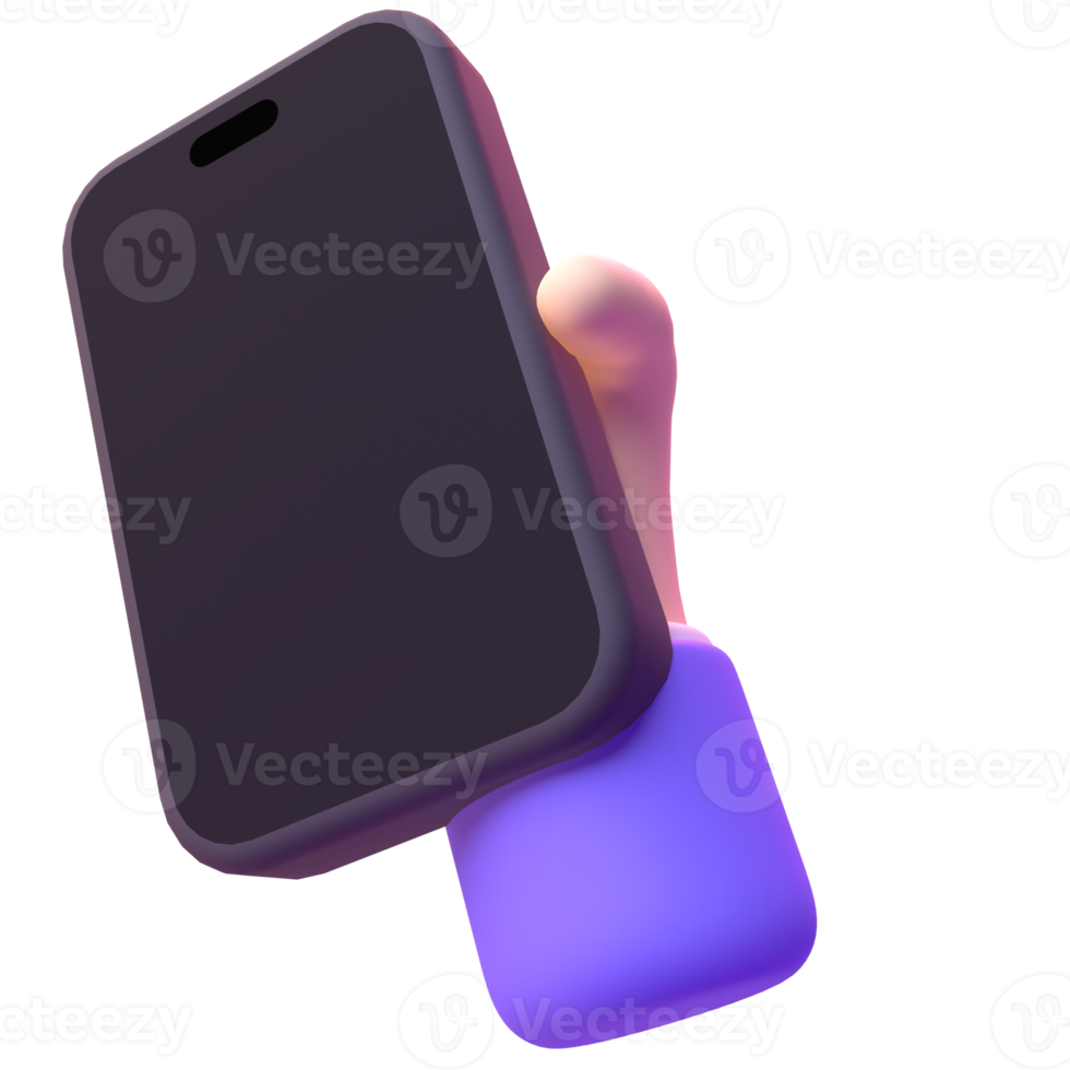 Device Phone in 3d render for graphic asset web presentation or other png