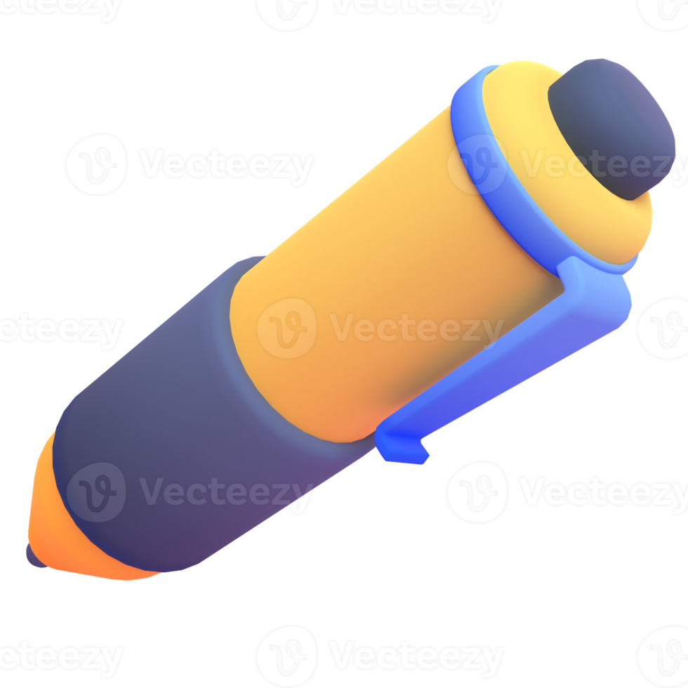 penna i 3d framställa för grafisk tillgång webb presentation eller Övrig png