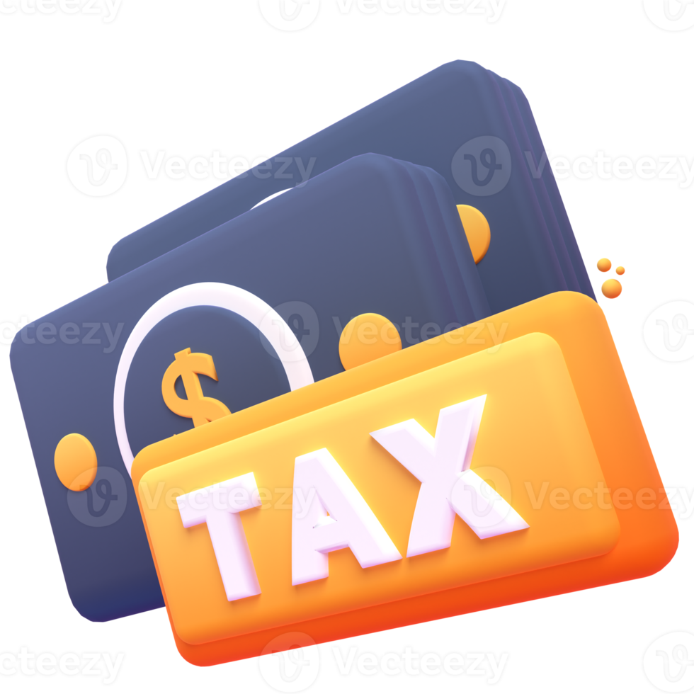 Tax2 in 3d render for graphic asset web presentation or other png