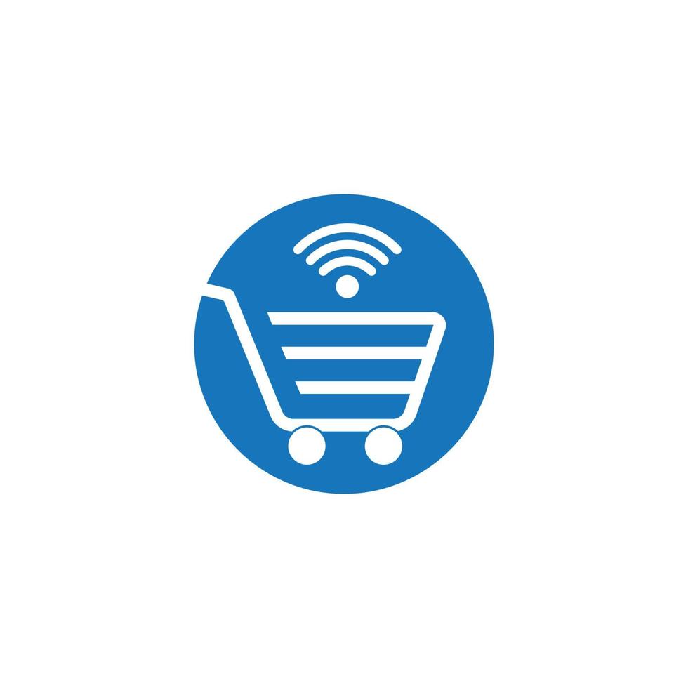 icono de compras online vector