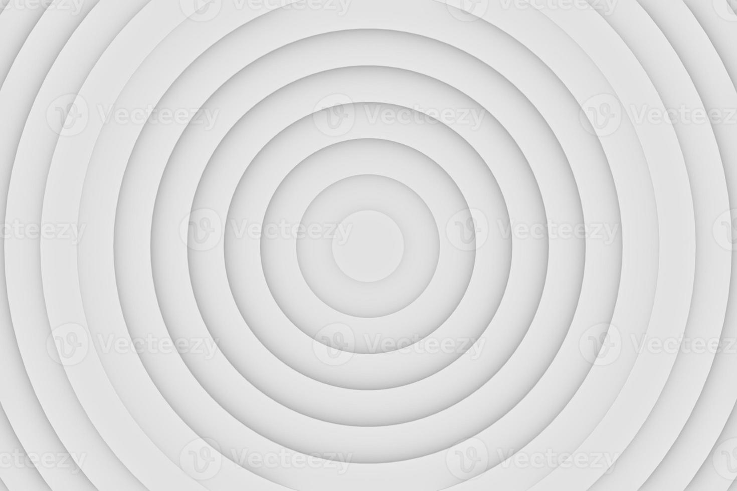 Simple White circles abstract background. 3D illustration. photo