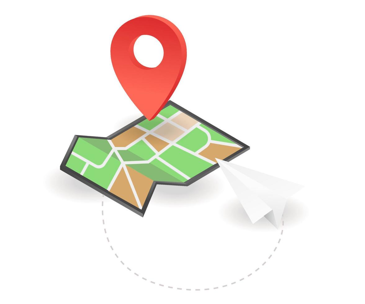 Map location pin vector