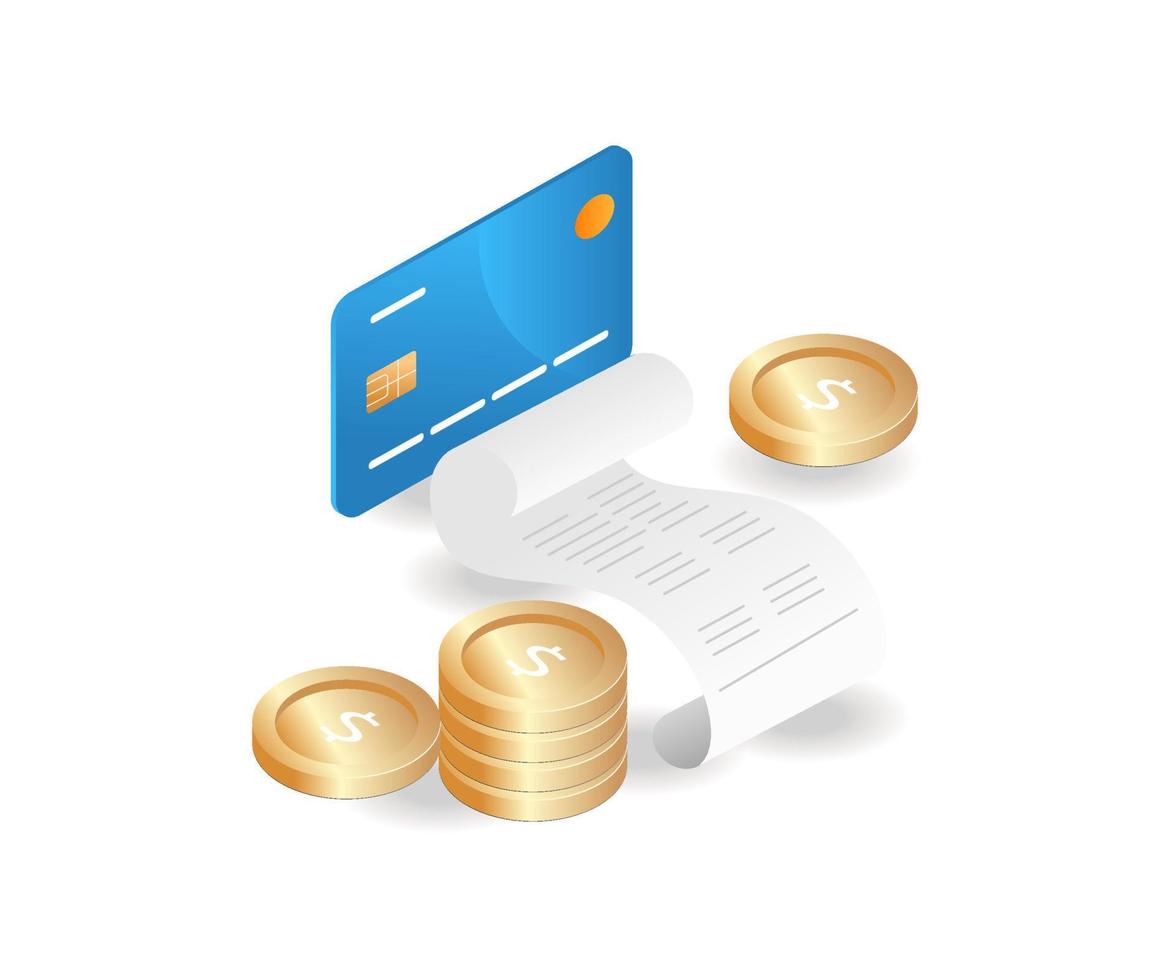 Payment transaction with atm card vector