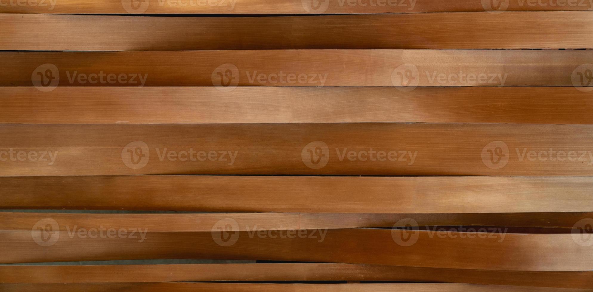 Timber wood plank curve background. photo