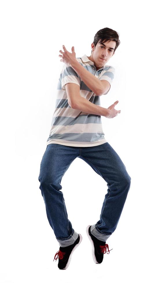 young man dancing photo