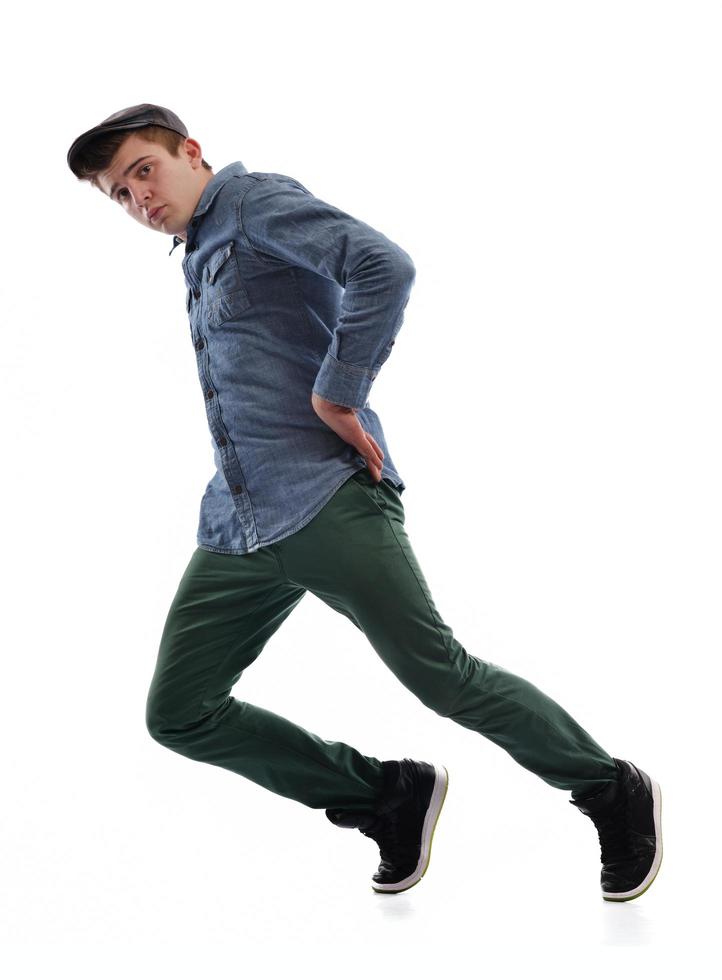 young man dancing photo