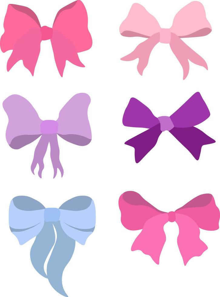 Bows Set Clipart vector