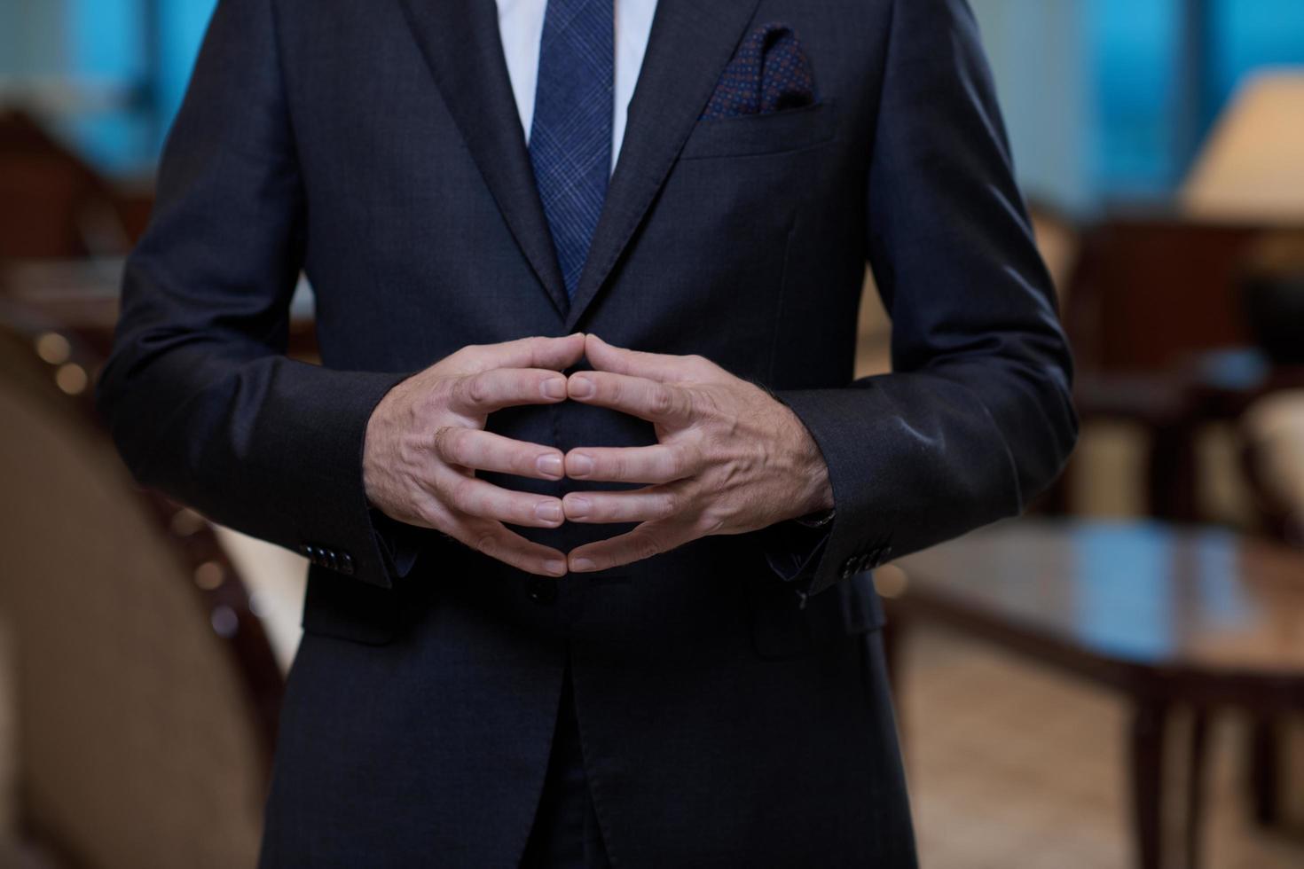 corporate business man hands closeup photo