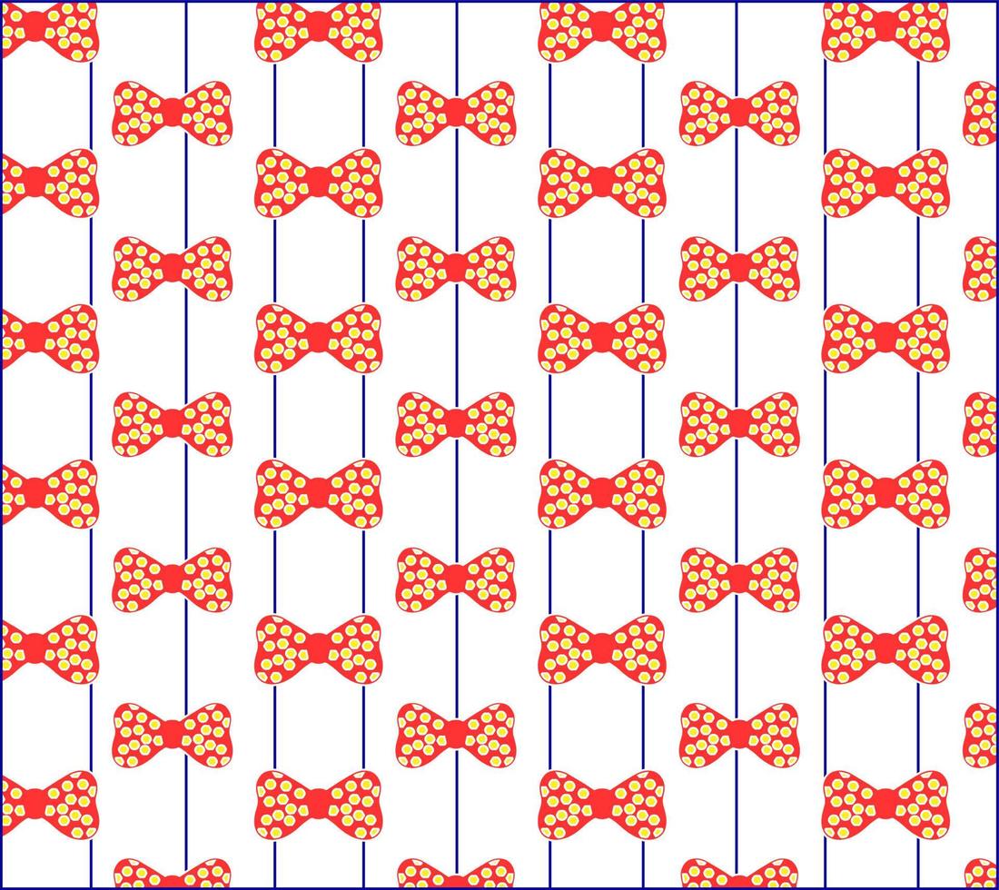 Colored Bowties Red Pattern Vector