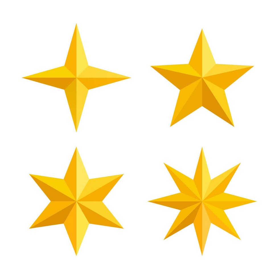 Star icon. Golden isolated star vector. Multi pointed star. Vector illustration.