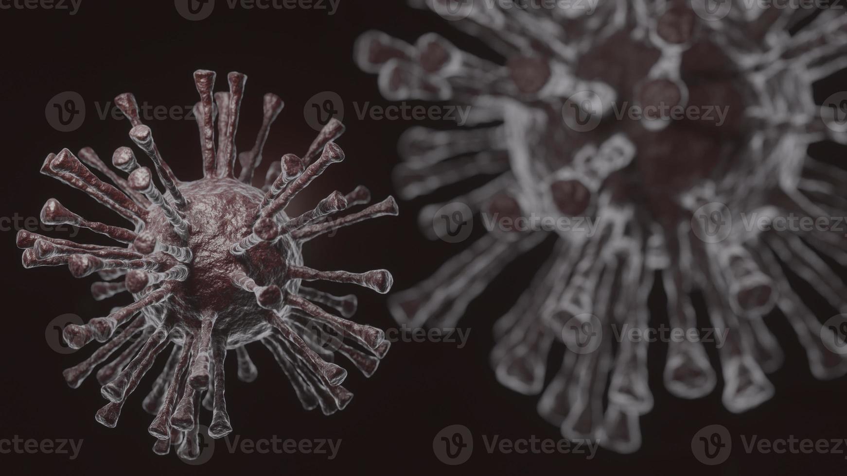 Virus Coronavirus disease COVID-19,Virus 3d rendered photo