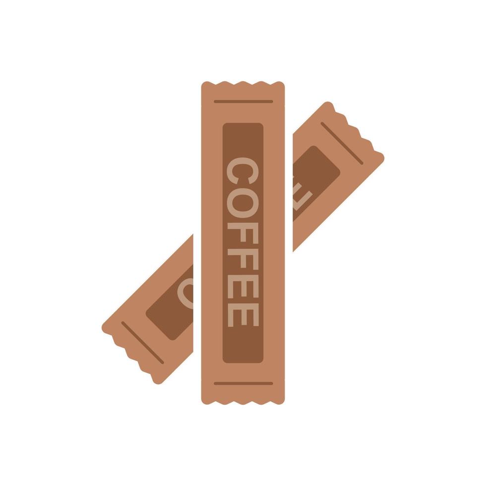 Instant coffee sachet, icon, Vector, Illustration. vector