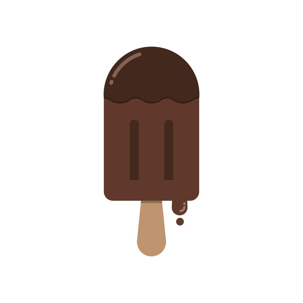 paleta con sabor a chocolate negro, icono, vector, ilustración. vector