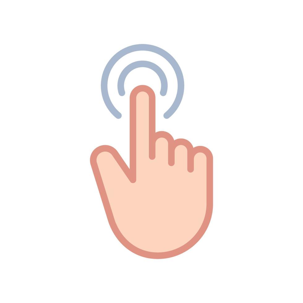 Finger touch outline icon, Vector and Illustration.